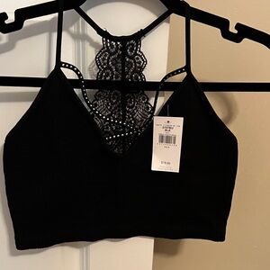 Buckle Black Lace Detail Bralette